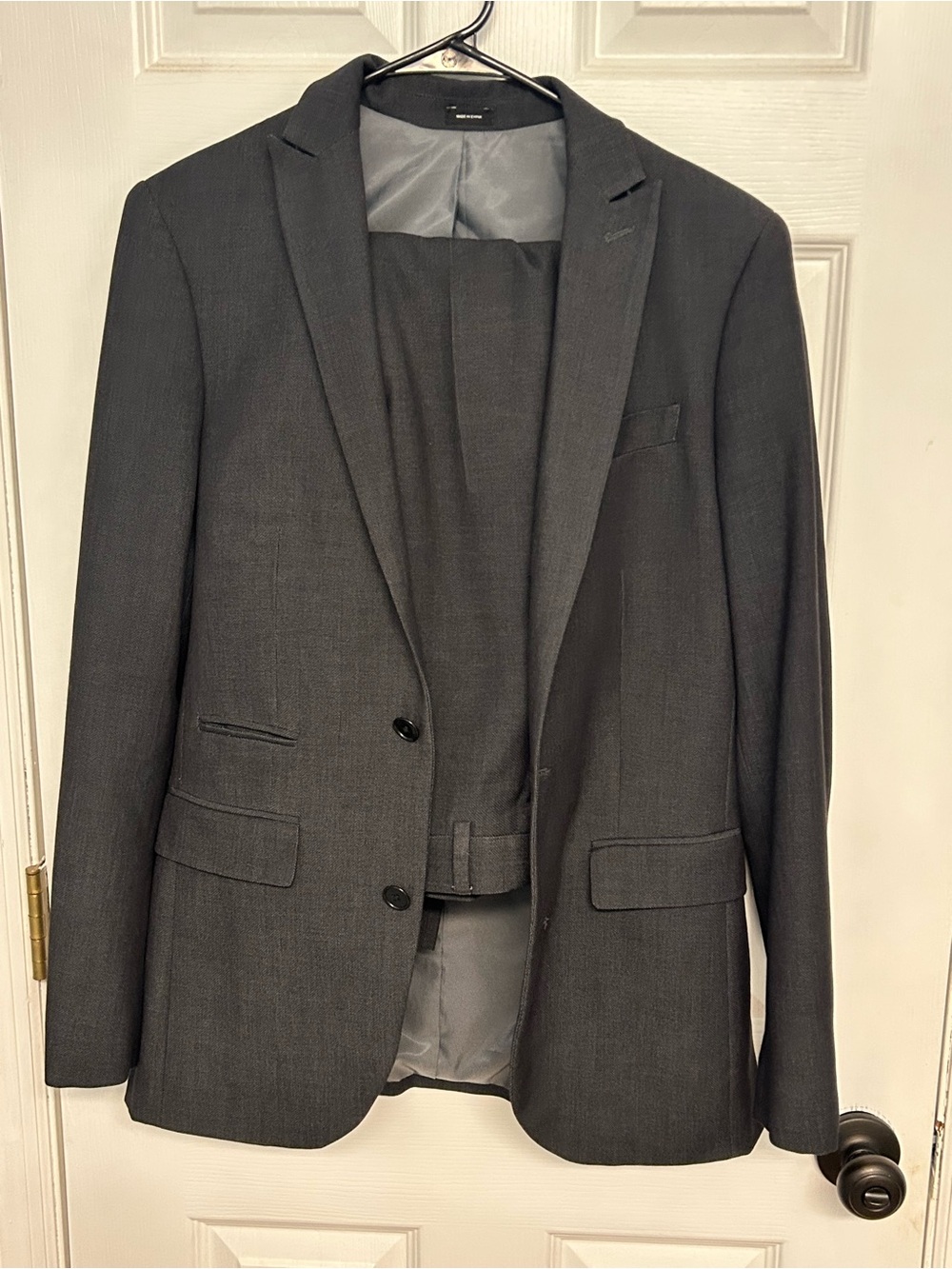 Men's Gray Two-Button Classic Blazer